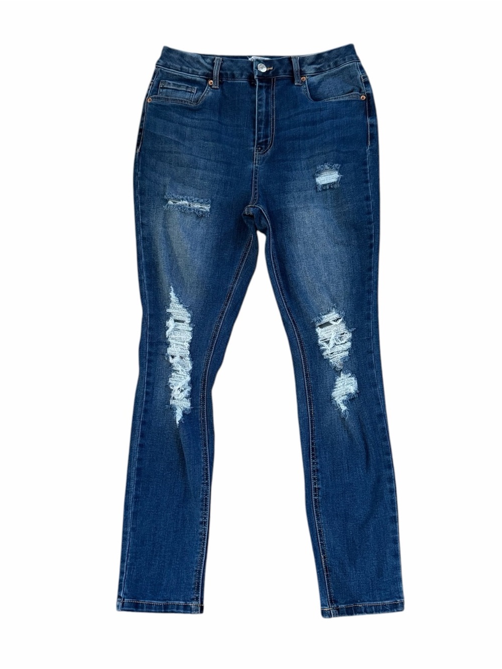 Refuge Denim Colombia High Rise Distressed Skinny Ankle Jeans Size 9 Junior